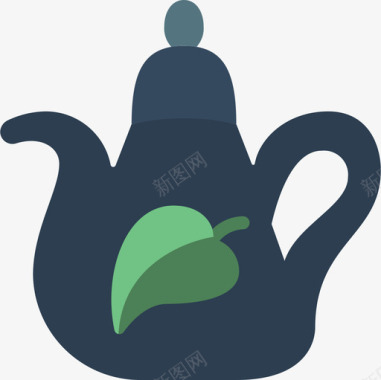 茶壶植物3扁平图标图标