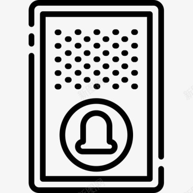 对讲门铃门铃smarthome11直线图标图标