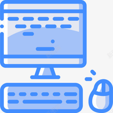 电脑游戏图标电脑电脑游戏5蓝色图标图标