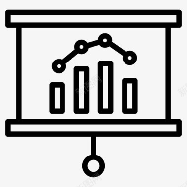 线图演示分析董事会图标图标