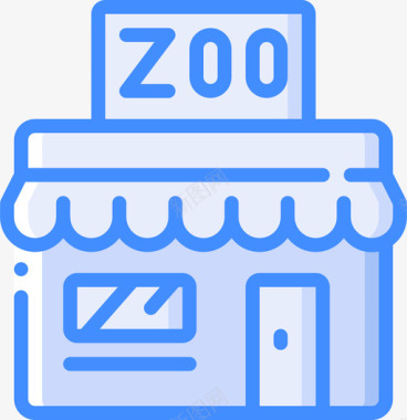 礼品店动物园22号蓝色图标图标