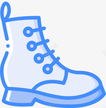 靴子流行文化蓝色图标图标