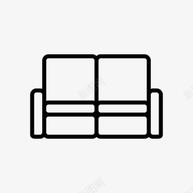 双人沙发椅子家具图标图标