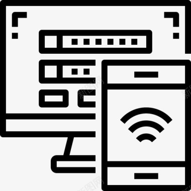 手机端元素wifi电脑连接图标图标