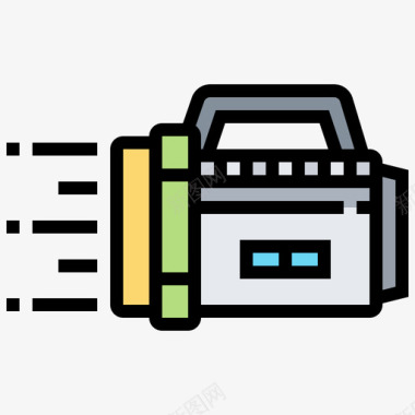 大型手电筒手电筒潜水16线型颜色图标图标