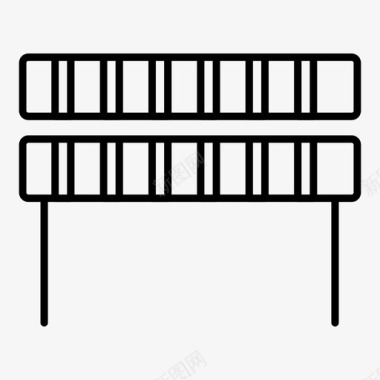 工地安全围栏屏障围栏防护图标图标