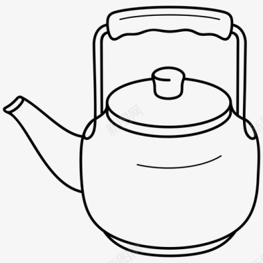 水壶壶不锈钢图标图标