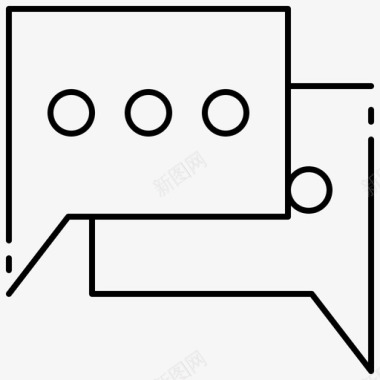 演讲商务人士聊天泡泡留言图标图标