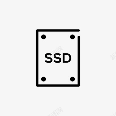 存储Ssd数据存储4线性图标图标