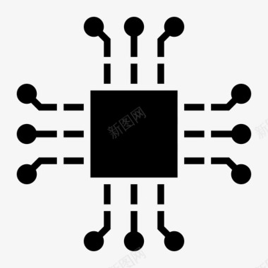 电路板计算机硬件数字芯片图标图标