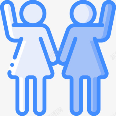 女生联谊会女权主义22蓝色图标图标