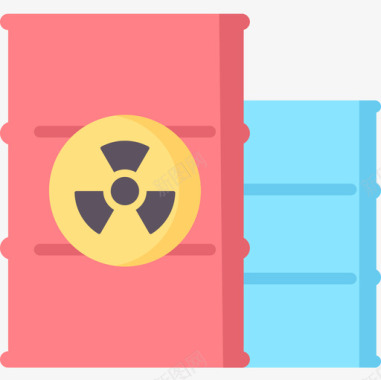 有毒标志有毒废物核6扁平图标图标
