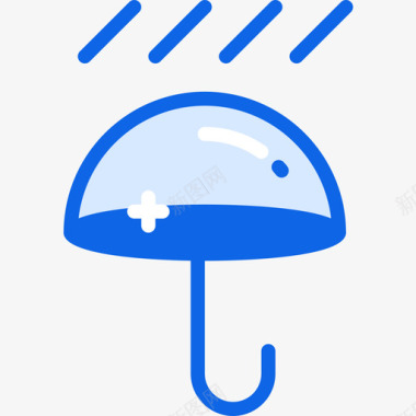 伞天气204蓝色图标图标