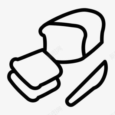 分界条面包面包条切好的图标图标