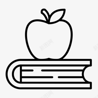 书上有苹果教育学校图标图标