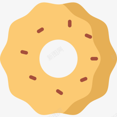 百吉饼面包房96扁平图标图标