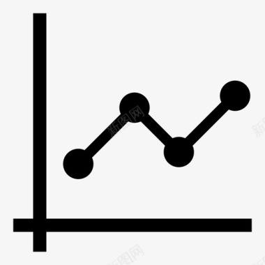 上升折线图折线图分析图表图标图标