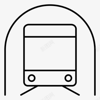 公交地铁标识地铁交通隧道图标图标