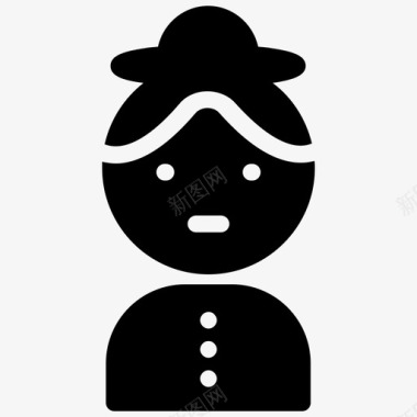 帽子符号表情符号男孩帽子图标图标