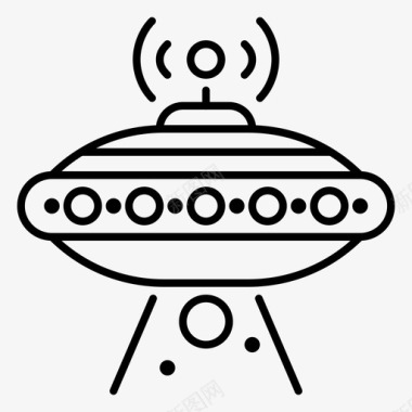 太空人飞碟外星人太空图标图标