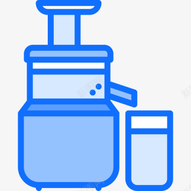 榨汁机厨房101蓝色图标图标