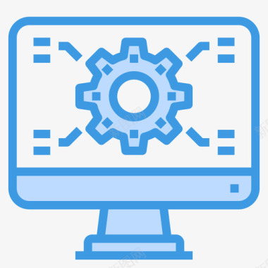 工程矢量素材计算机工程59蓝色图标图标