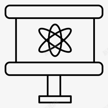 cg空间原子板科学图标图标