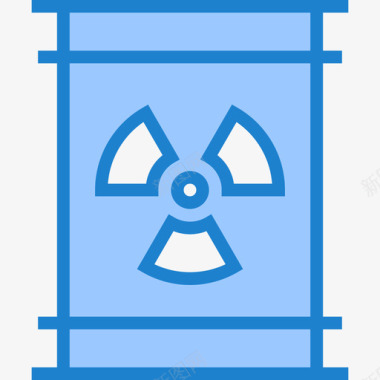 放射性污染15蓝色图标图标
