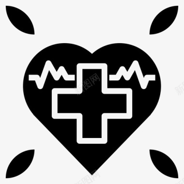 正能量矢量图健康医疗心脏图标图标