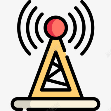 双子星塔图标塔电话20线颜色图标图标