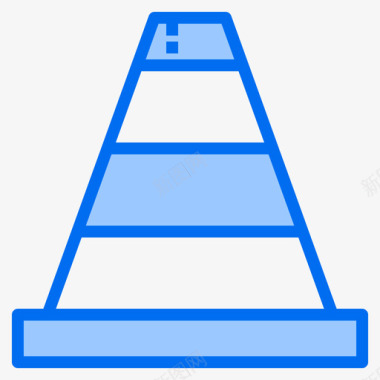 圆锥体120结构蓝色图标图标