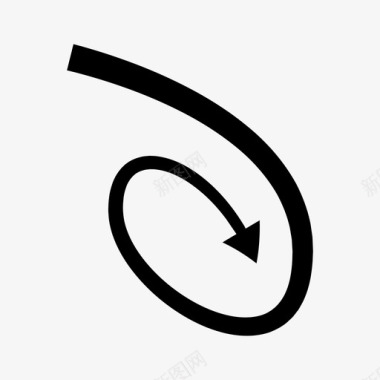 尾部箭头方向循环图标图标