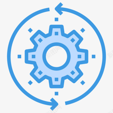 工程矢量素材齿轮工程59蓝色图标图标