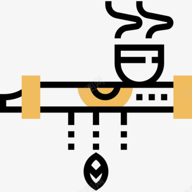 烟草烟草波西米亚风格13黄色阴影图标图标