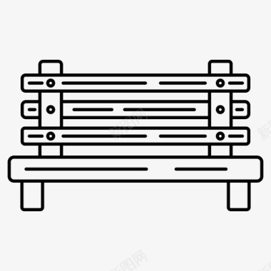 长凳家具坐椅图标图标