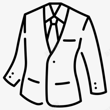 西服和领带西装和领带商务图标图标