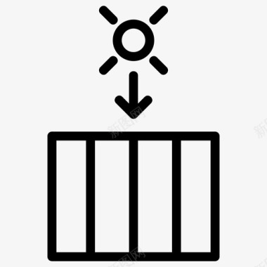 太阳能充电桩太阳能电力能源图标图标