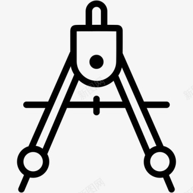几何图标绘图罗盘几何文具图标图标