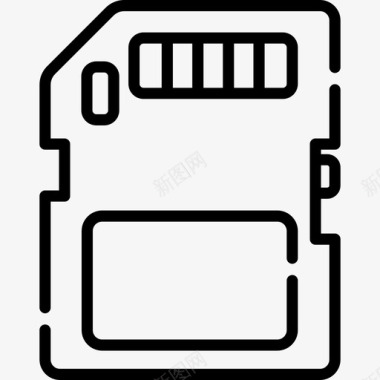 通用SD卡Sd卡电子57线性图标图标