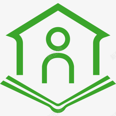 简约房子服务-人-房子图标
