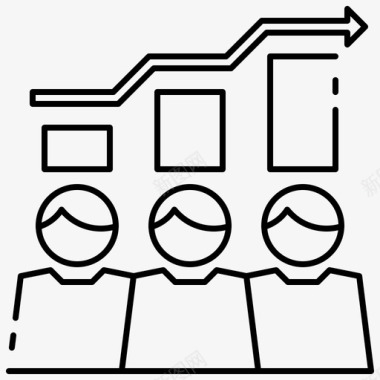 团队人物图标团队效率业务人员图标图标