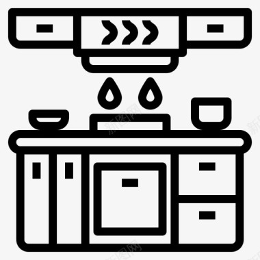 厨房烹饪装饰图标图标