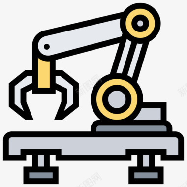 过滤过程机械臂工业过程23线性颜色图标图标