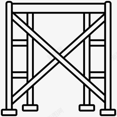 脚手架建筑施工图标图标