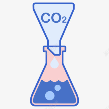 钻油二氧化碳cbd油2线性颜色图标图标