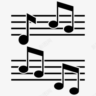 金色音乐符号音乐符号音符图标图标