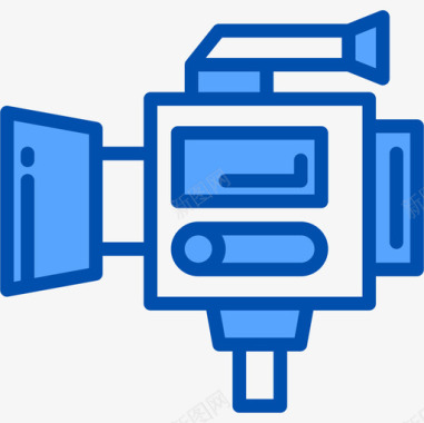 摄像的人摄像机摄像机23蓝色图标图标