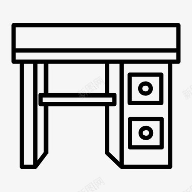 石桌子办公桌装饰家具图标图标