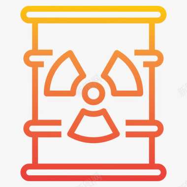 放射性标志放射性化学40梯度图标图标