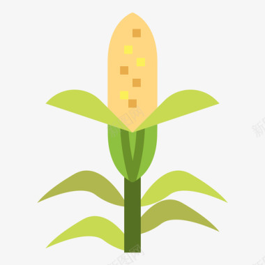 平坦玉米4号树平坦图标图标
